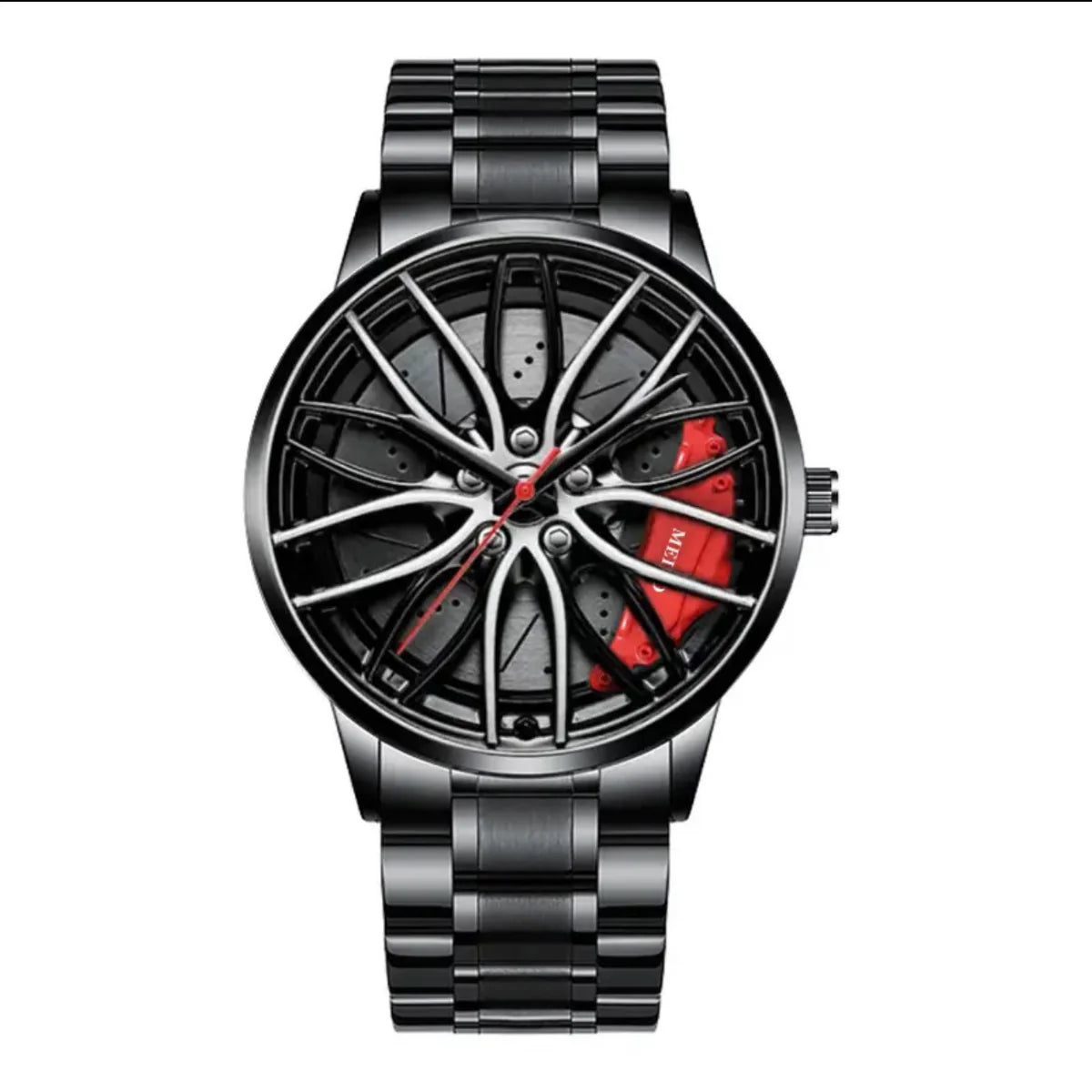 The Alloy Wheel Watch with Stainless Steel Strap