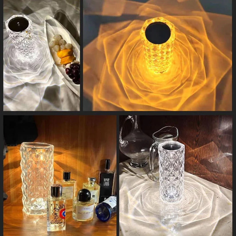 Crystal Touch Control LED Night Lamp with Remote