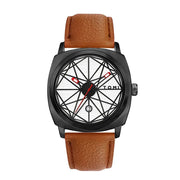 T-112 Men's Watch Date Quartz Square Dial Leather Straps