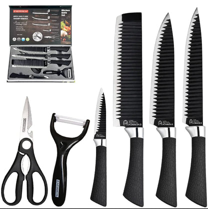 ZEPTER Knife Set 6 Piece Set with Non-Stick CoatinG