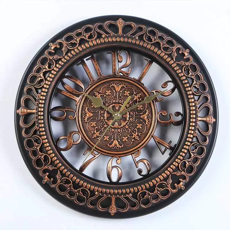 VINTAGE MODERN NUMERAL ROUND WALL CLOCK