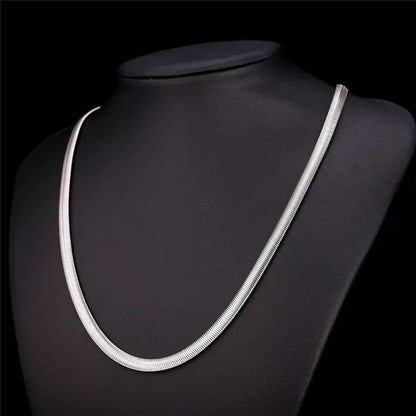Silver Snake Neck Chain 5mm and 3mm