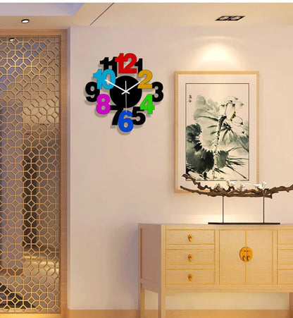 WOODEN BIG DIGITS WALL CLOCK