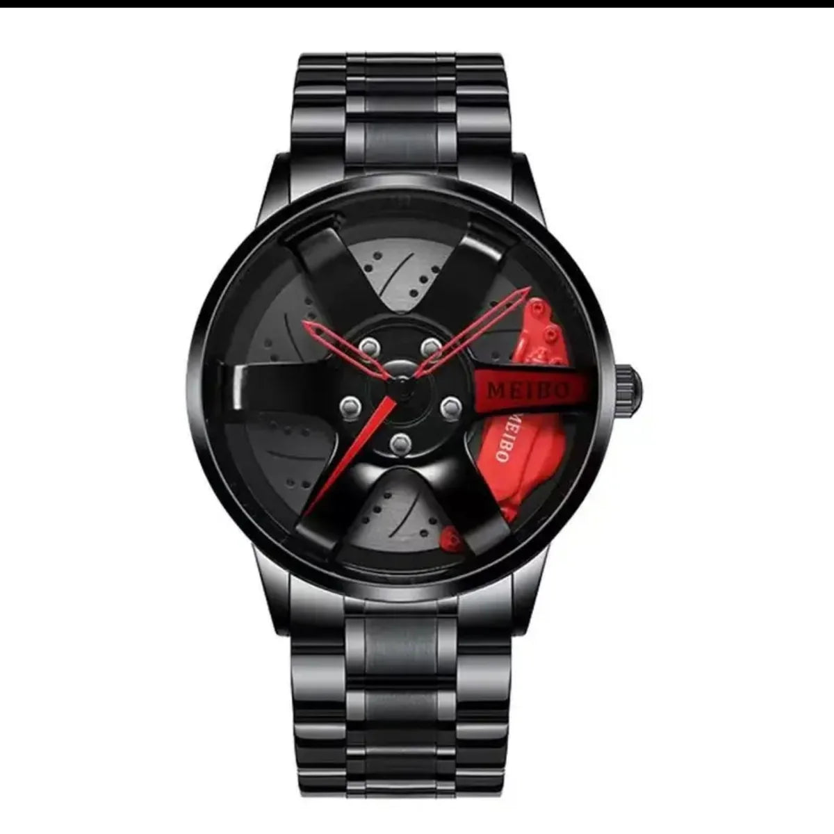 The Alloy Wheel Watch with Stainless Steel Strap