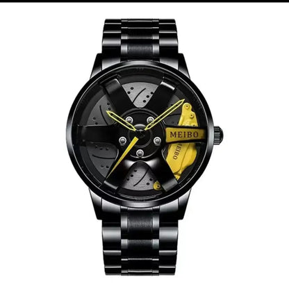 The Alloy Wheel Watch with Stainless Steel Strap