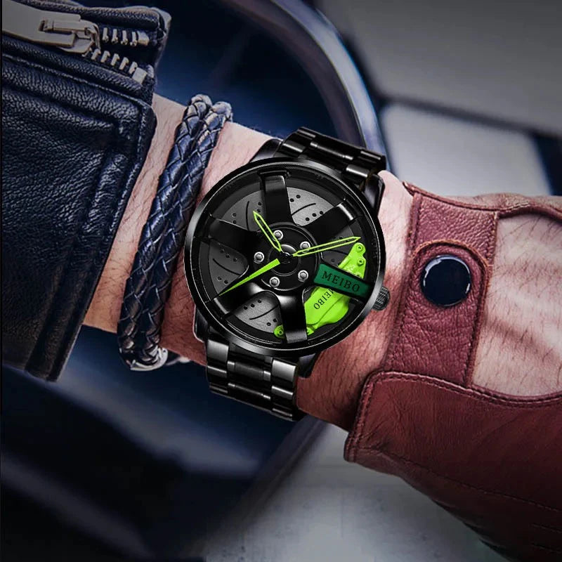 The Alloy Wheel Watch with Stainless Steel Strap