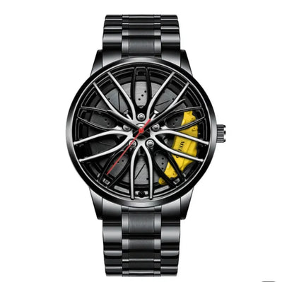 The Alloy Wheel Watch with Stainless Steel Strap