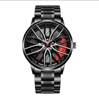 The Alloy Wheel Watch with Stainless Steel Strap