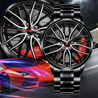 The Alloy Wheel Watch with Stainless Steel Strap