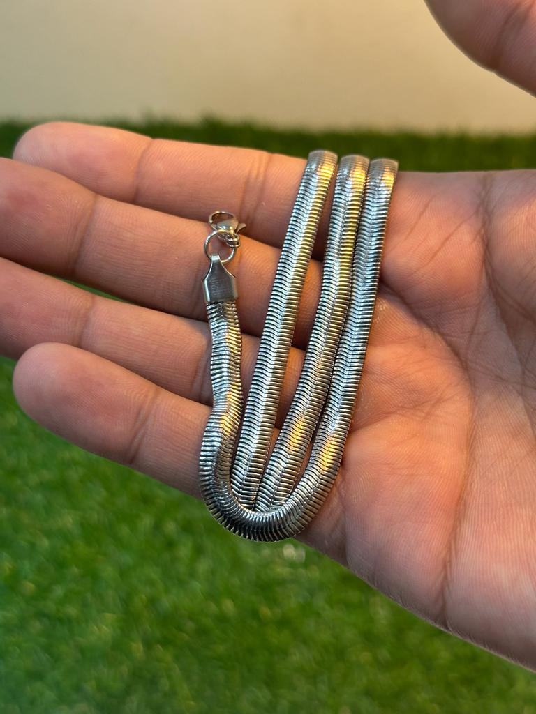 Silver Snake Neck Chain 5mm and 3mm
