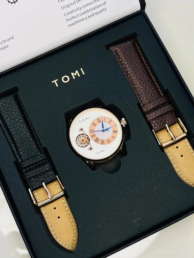 T-104 Face Gear Dual Strap Watch