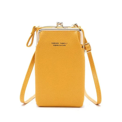 Lychee Pattern Forever Leather Crossbody Bag