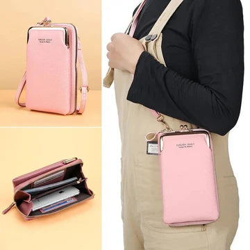 Lychee Pattern Forever Leather Crossbody Bag