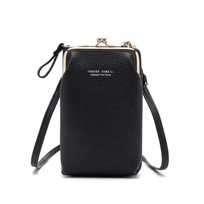 Lychee Pattern Forever Leather Crossbody Bag