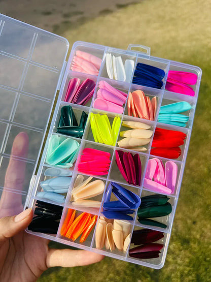 ZEMP|ARTIFICIAL NAILS PACK OF 576 NAILS WITH GLUE