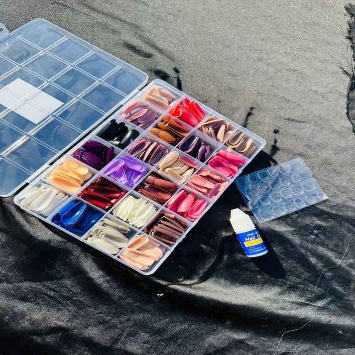 ZEMP|ARTIFICIAL NAILS PACK OF 576 NAILS WITH GLUE