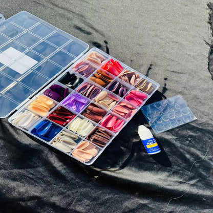 ZEMP|ARTIFICIAL NAILS PACK OF 576 NAILS WITH GLUE