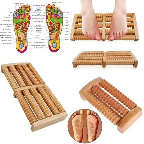 Wooden Roller Foot Massager